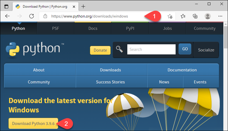 Downloading the newest version of Python for Windows