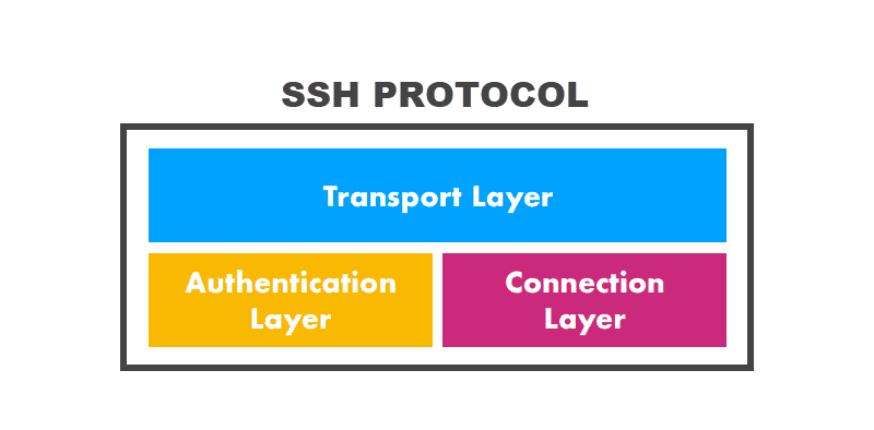Layers comprising the SSH protocol