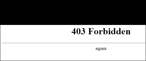 An example of a 403 Forbidden error.