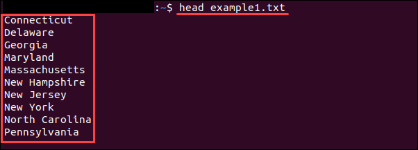 How to use the Linux head command with example.