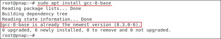 Installing the gcc-8-base on Debian 10.